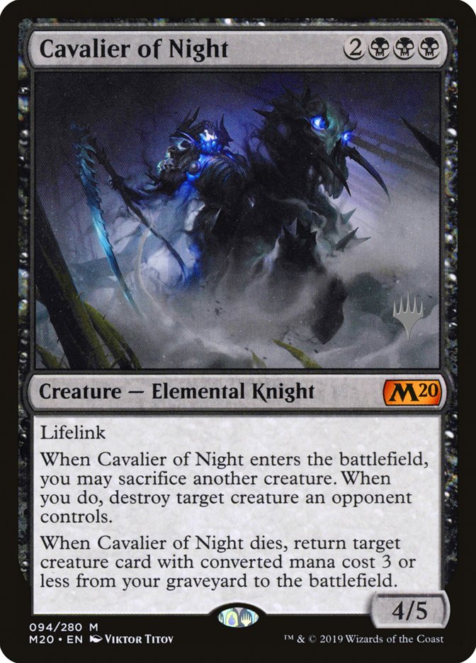 Cavalier of Night (Promo Pack) [Core Set 2020 Promos] | Devastation Store