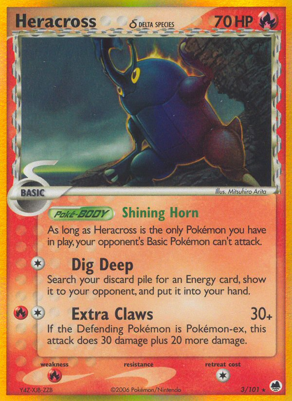 Heracross (3/101) (Delta Species) [EX: Dragon Frontiers] | Devastation Store