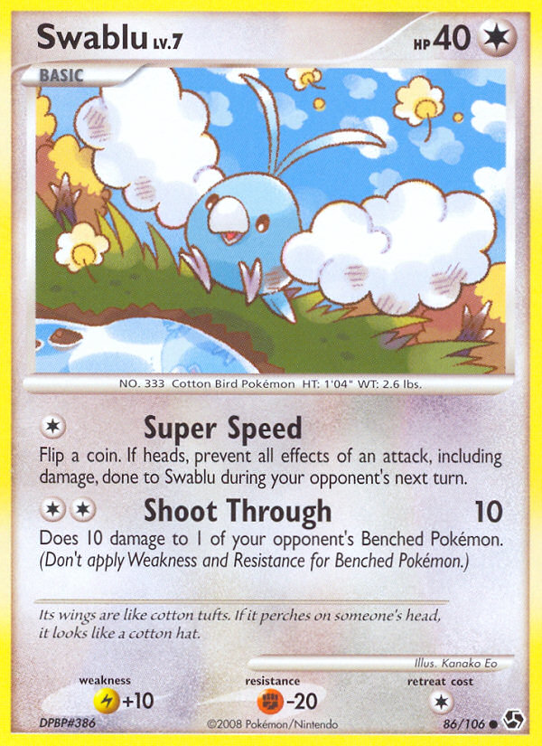 Swablu (86/106) [Diamond & Pearl: Great Encounters] | Devastation Store