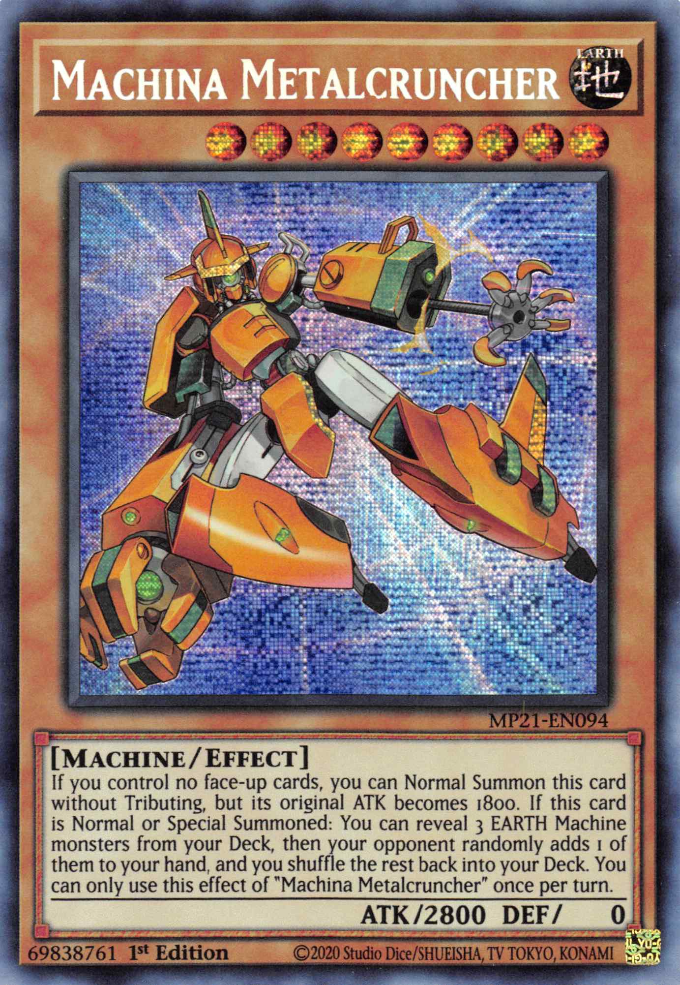 Machina Metalcruncher [MP21-EN094] Prismatic Secret Rare | Devastation Store