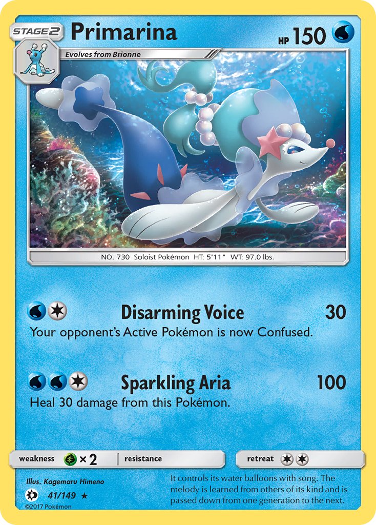 Primarina (41/149) (Theme Deck Exclusive) [Sun & Moon: Base Set] | Devastation Store