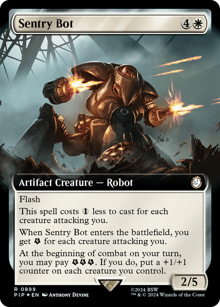 Sentry Bot (Extended Art) (Surge Foil) [Fallout] | Devastation Store