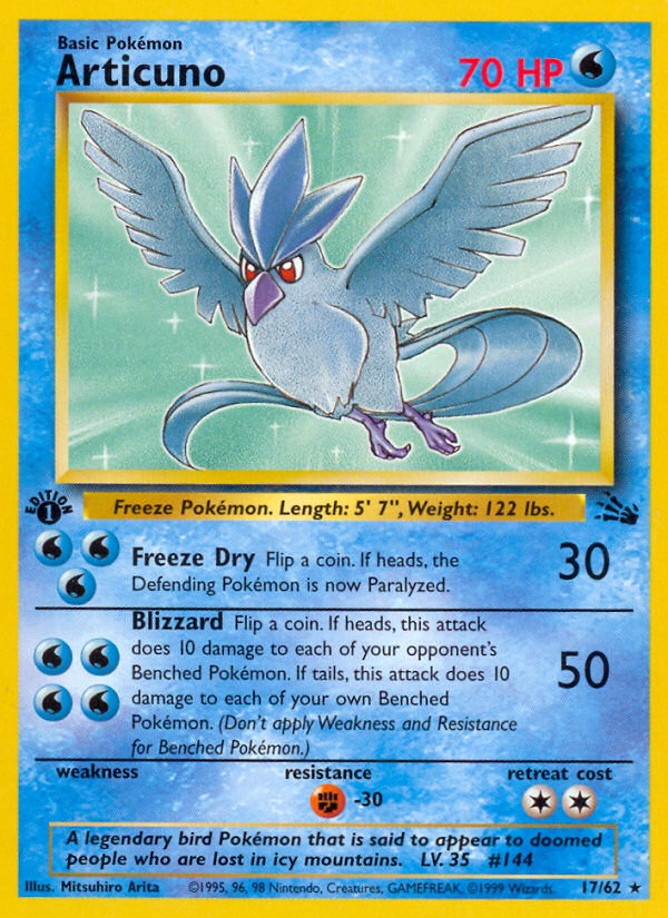 Articuno (17/62) [Fossil 1st Edition] | Devastation Store