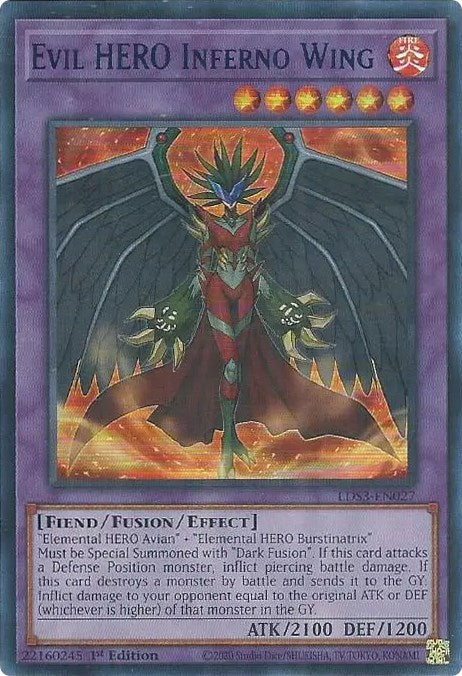 Evil HERO Inferno Wing (Blue) [LDS3-EN027] Ultra Rare | Devastation Store