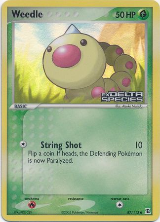 Weedle (87/113) (Stamped) [EX: Delta Species] | Devastation Store