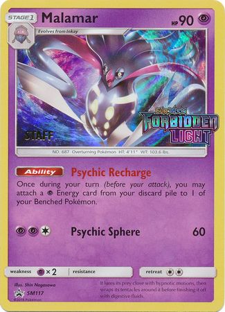 Malamar (SM117) (Staff Prerelease Promo) [Sun & Moon: Black Star Promos] | Devastation Store