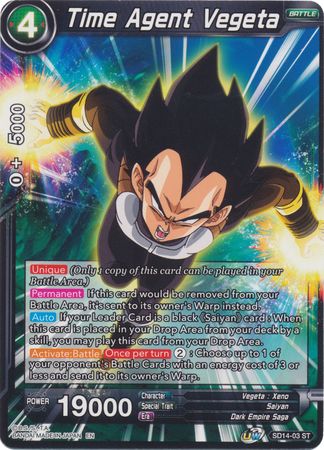 Time Agent Vegeta (Starter Deck - Saiyan Wonder) [SD14-03] | Devastation Store