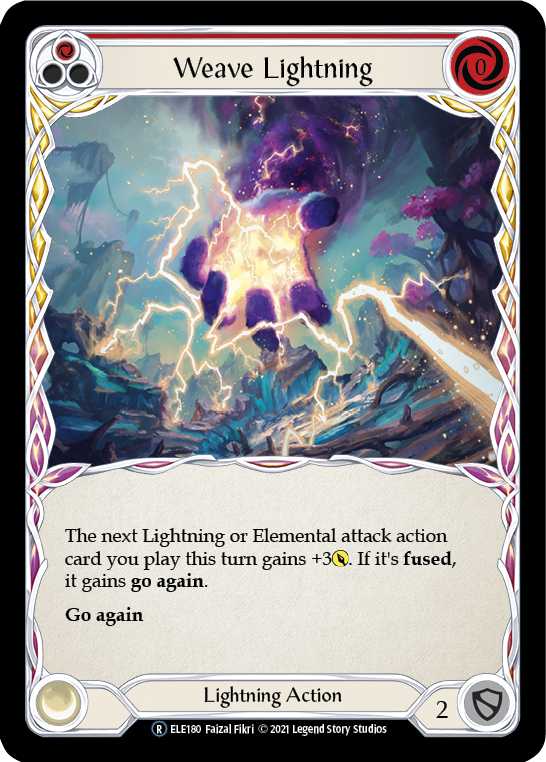 Weave Lightning (Red) [U-ELE180] Unlimited Rainbow Foil | Devastation Store