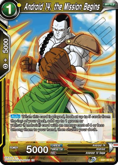 Android 14, the Mission Begins (EB1-40) [Battle Evolution Booster] | Devastation Store