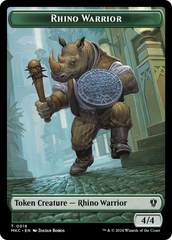 Thopter // Rhino Warrior Double-Sided Token [Murders at Karlov Manor Commander Tokens] | Devastation Store