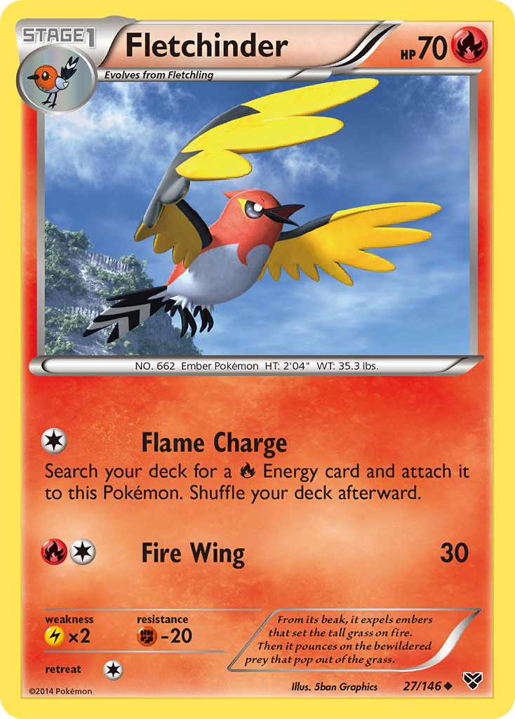 Fletchinder (27/146) [XY: Base Set] | Devastation Store