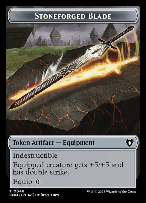 Eldrazi Scion // Stoneforged Blade Double-Sided Token [Commander Masters Tokens] | Devastation Store