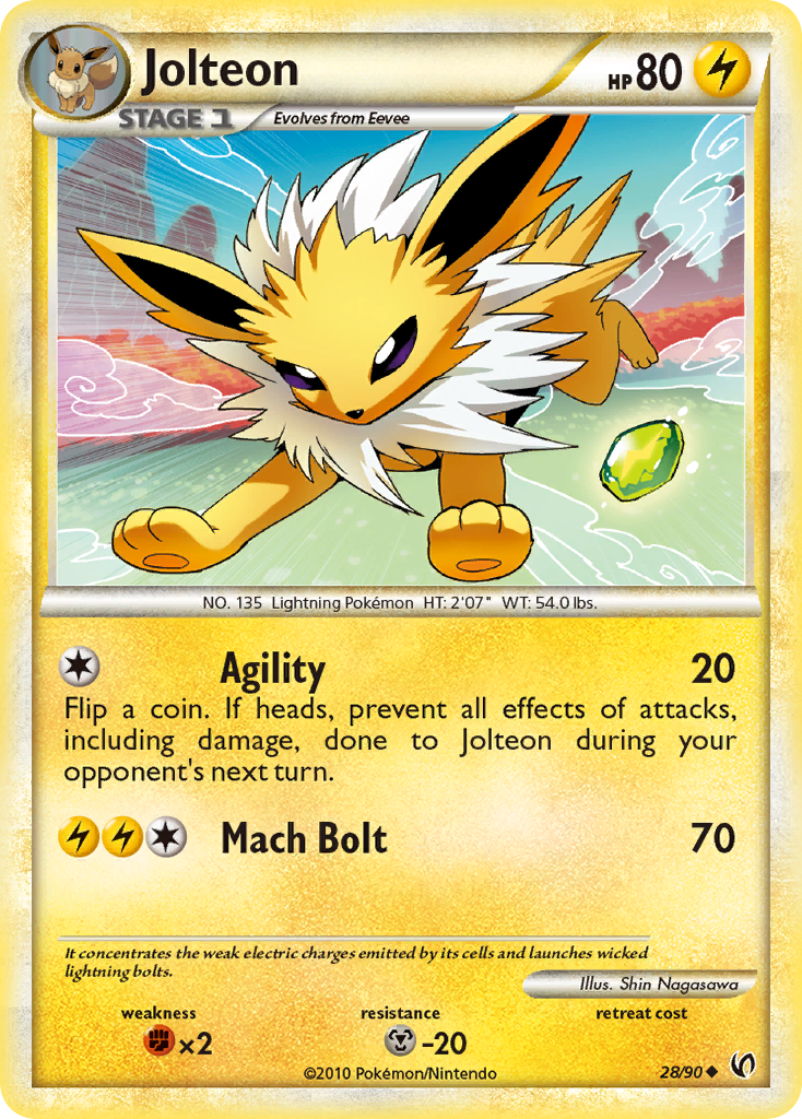 Jolteon (28/90) [HeartGold & SoulSilver: Undaunted] | Devastation Store