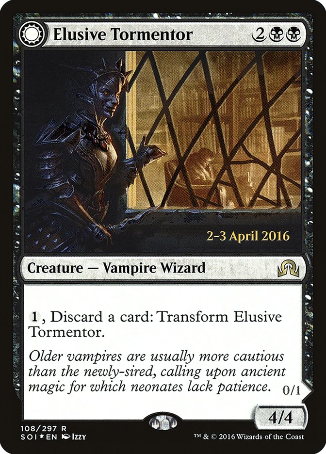 Elusive Tormentor // Insidious Mist [Shadows over Innistrad Prerelease Promos] - Devastation Store | Devastation Store