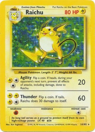 Raichu (14/102) [Base Set Unlimited] | Devastation Store