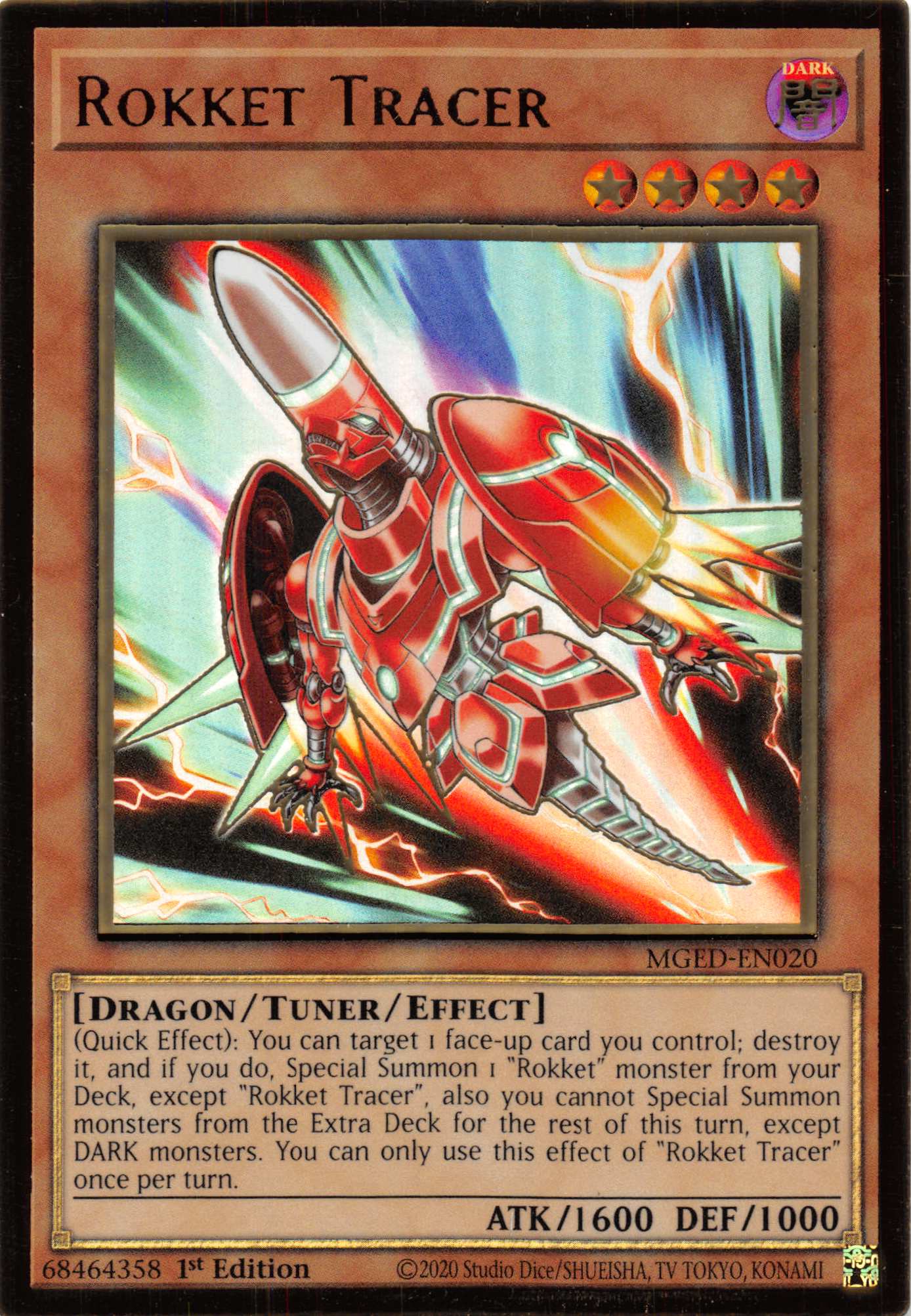 Rokket Tracer [MGED-EN020] Gold Rare | Devastation Store