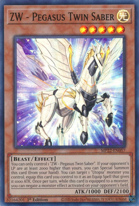 ZW - Pegasus Twin Saber [MP22-EN057] Super Rare | Devastation Store