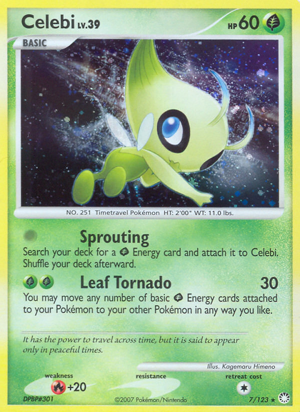 Celebi (7/123) [Diamond & Pearl: Mysterious Treasures] | Devastation Store