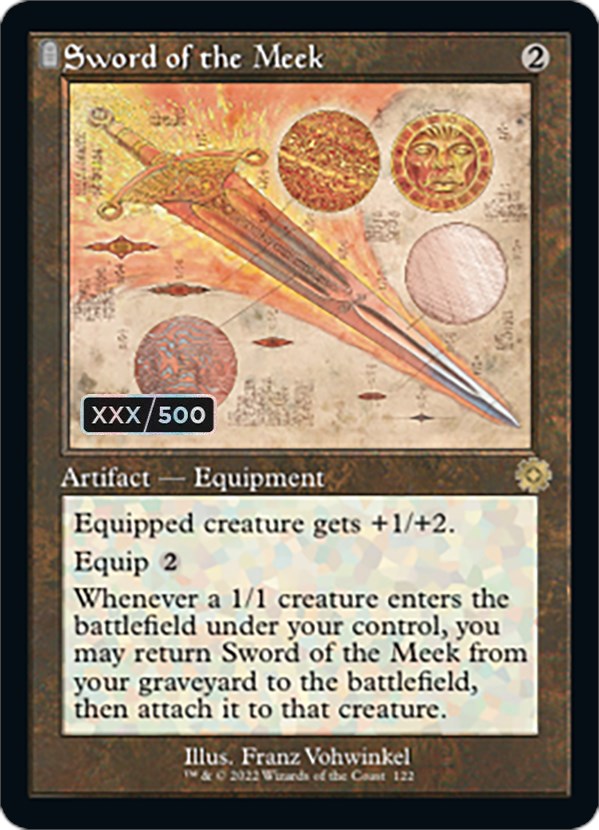 Sword of the Meek (Retro Schematic) (Serial Numbered) [The Brothers' War Retro Artifacts] | Devastation Store