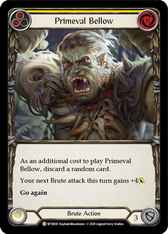 Primeval Bellow (Yellow) [WTR036] Unlimited Edition Rainbow Foil - Devastation Store | Devastation Store