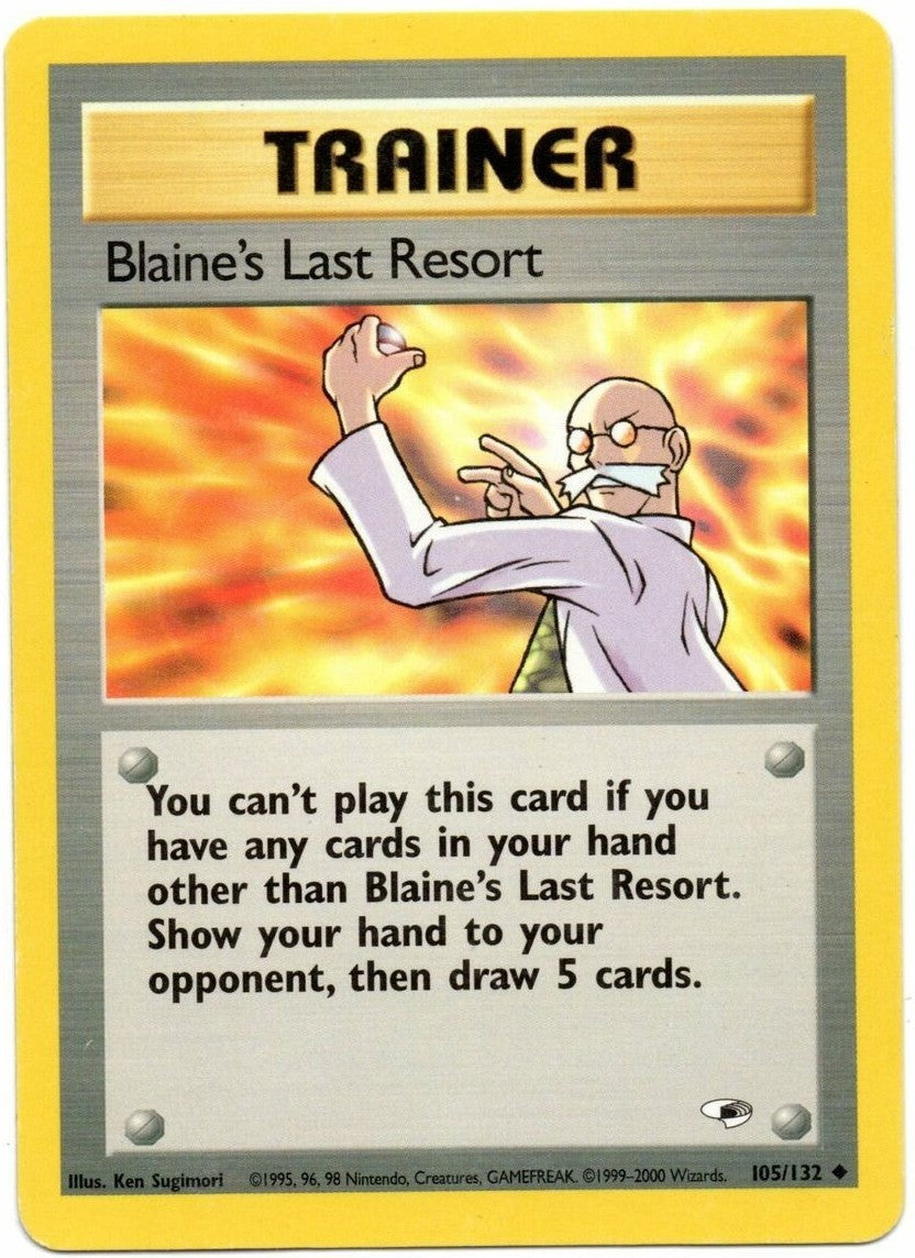 Blaine's Last Resort (105/132) [Gym Heroes Unlimited] | Devastation Store