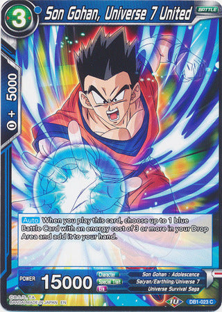 Son Gohan, Universe 7 United (DB1-023) [Dragon Brawl] | Devastation Store