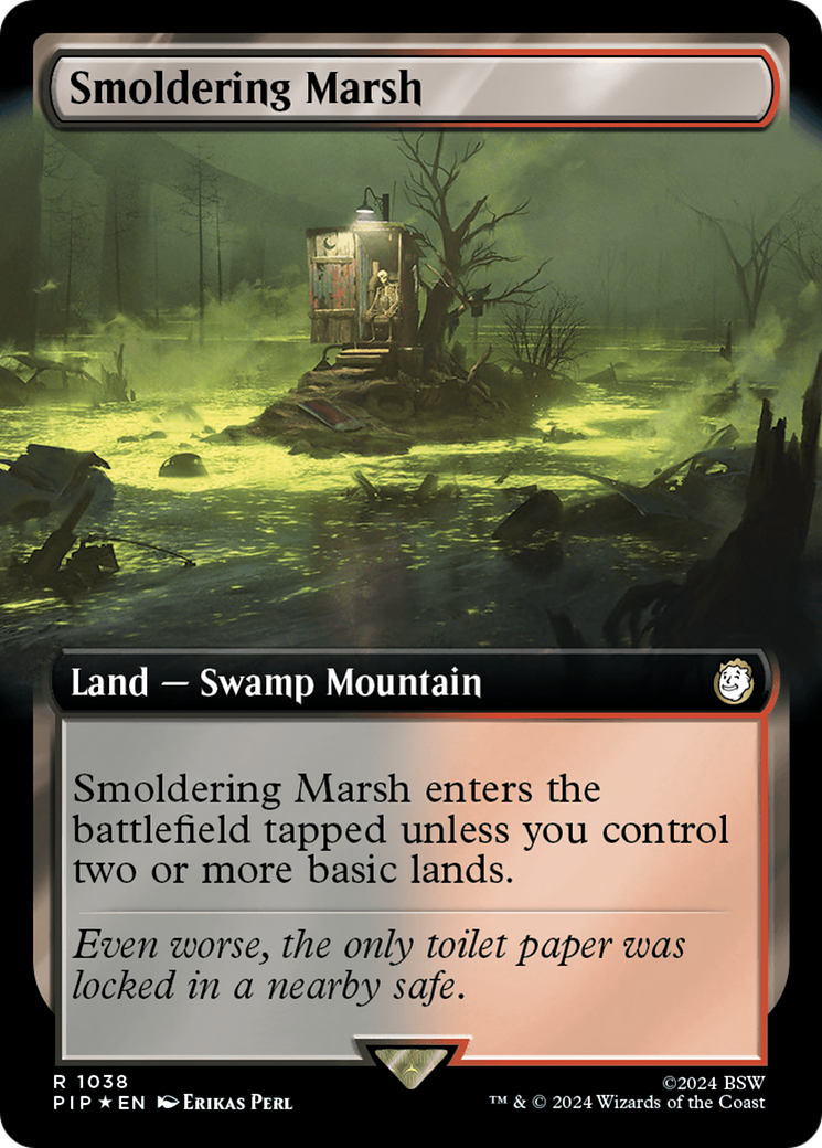 Smoldering Marsh (Extended Art) (Surge Foil) [Fallout] | Devastation Store