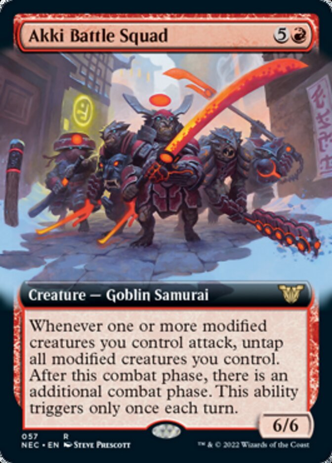 Akki Battle Squad (Extended) [Kamigawa: Neon Dynasty Commander] | Devastation Store