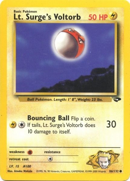 Lt. Surge's Voltorb (86/132) [Gym Challenge Unlimited] | Devastation Store