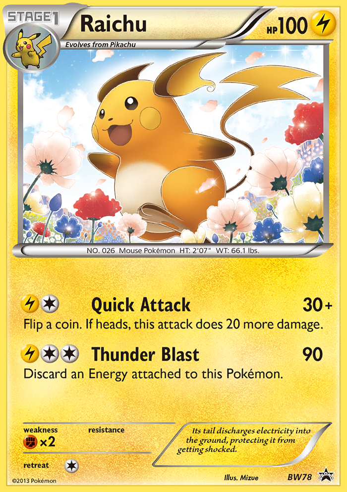 Raichu (BW78) [Black & White: Black Star Promos] | Devastation Store