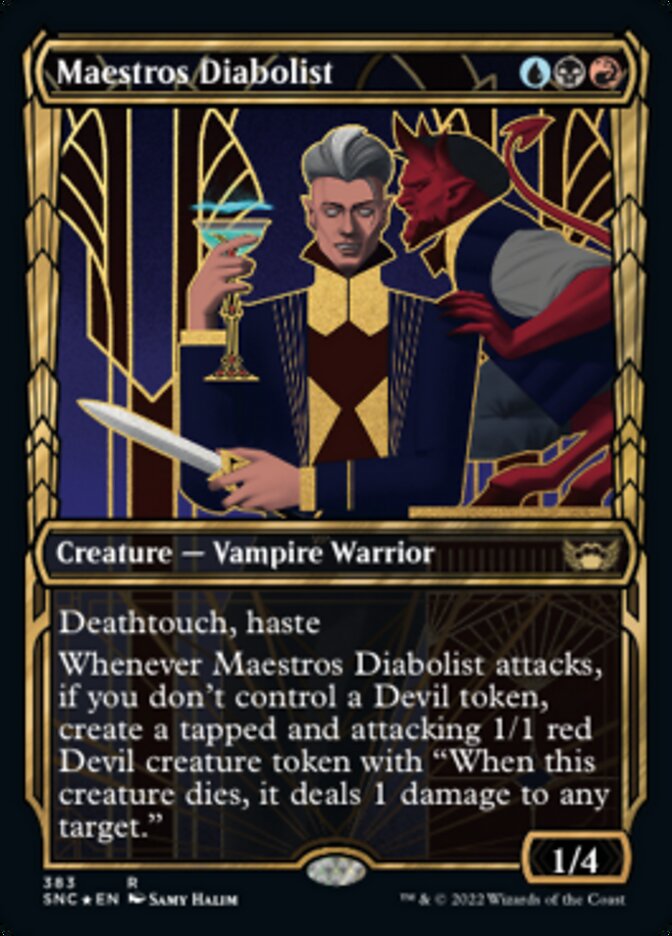 Maestros Diabolist (Showcase Golden Age Gilded Foil) [Streets of New Capenna] | Devastation Store
