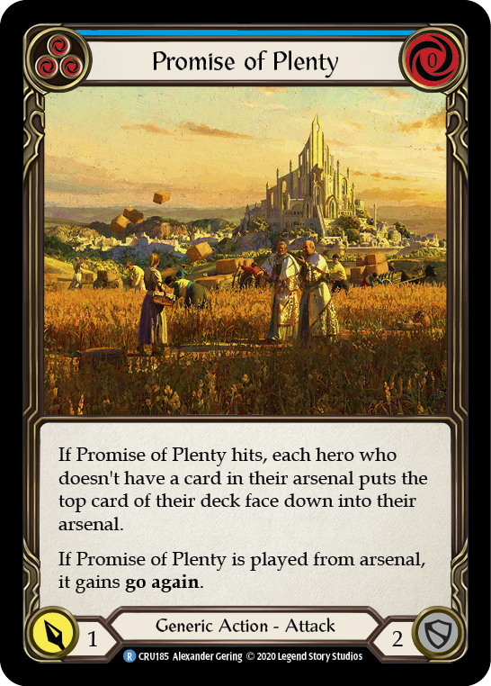 Promise of Plenty (Blue) [CRU185] 1st Edition Normal - Devastation Store | Devastation Store