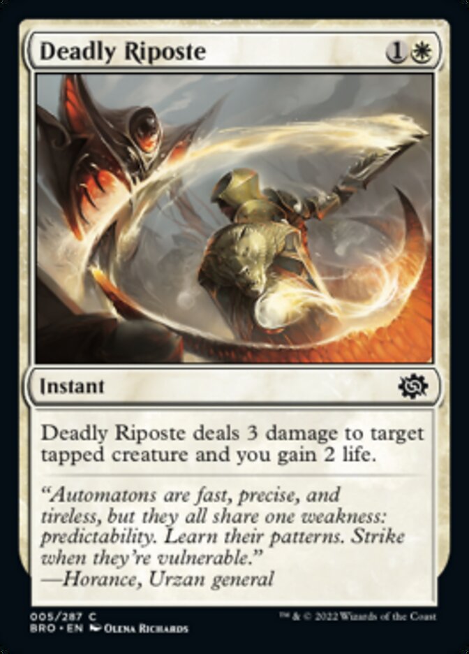 Deadly Riposte [The Brothers' War] | Devastation Store