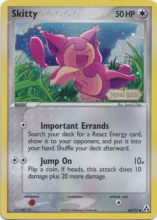 Skitty (64/92) (Stamped) [EX: Legend Maker] | Devastation Store