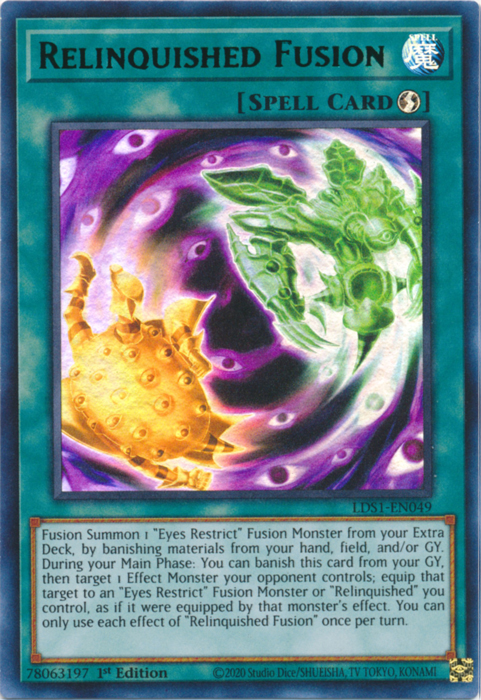 Relinquished Fusion (Green) [LDS1-EN049] Ultra Rare | Devastation Store