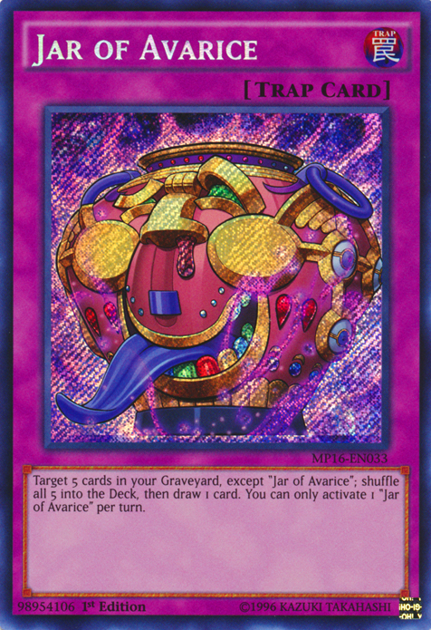 Jar of Avarice [MP16-EN033] Secret Rare | Devastation Store