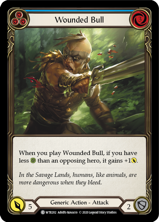Wounded Bull (Blue) [WTR202] Unlimited Edition Rainbow Foil - Devastation Store | Devastation Store