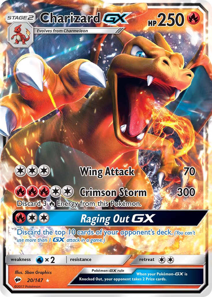 Charizard GX (20/147) [Sun & Moon: Burning Shadows] | Devastation Store