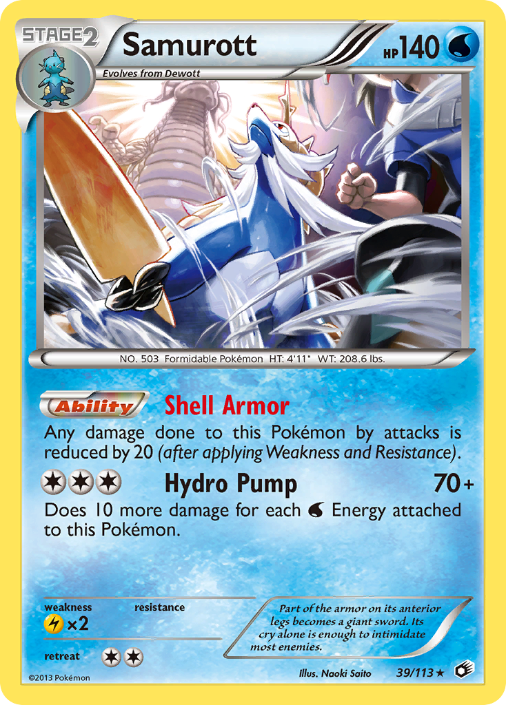 Samurott (39/113) [Black & White: Legendary Treasures] | Devastation Store