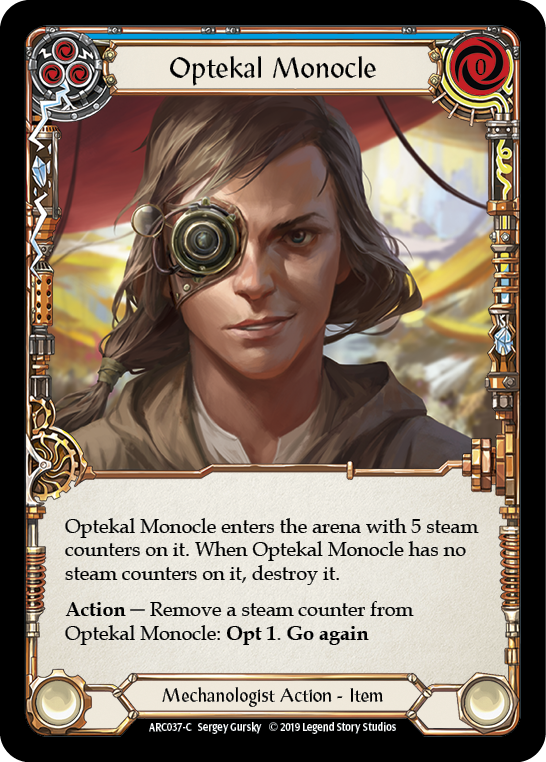 Optekal Monocle [ARC037-C] 1st Edition Rainbow Foil - Devastation Store | Devastation Store