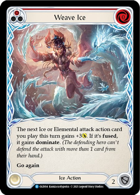 Weave Ice (Red) [OLD014] (Tales of Aria Oldhim Blitz Deck)  1st Edition Normal | Devastation Store