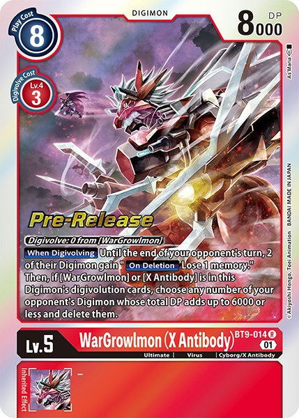 WarGrowlmon (X Antibody) [BT9-014] [X Record Pre-Release Promos] | Devastation Store