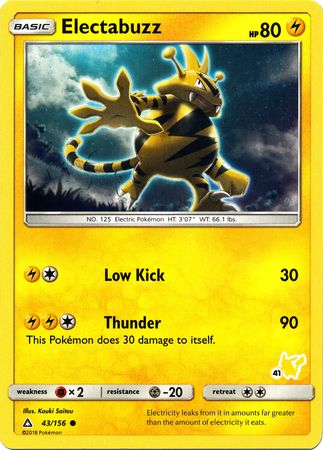 Electabuzz (43/156) (Pikachu Stamp #41) [Battle Academy 2020] | Devastation Store