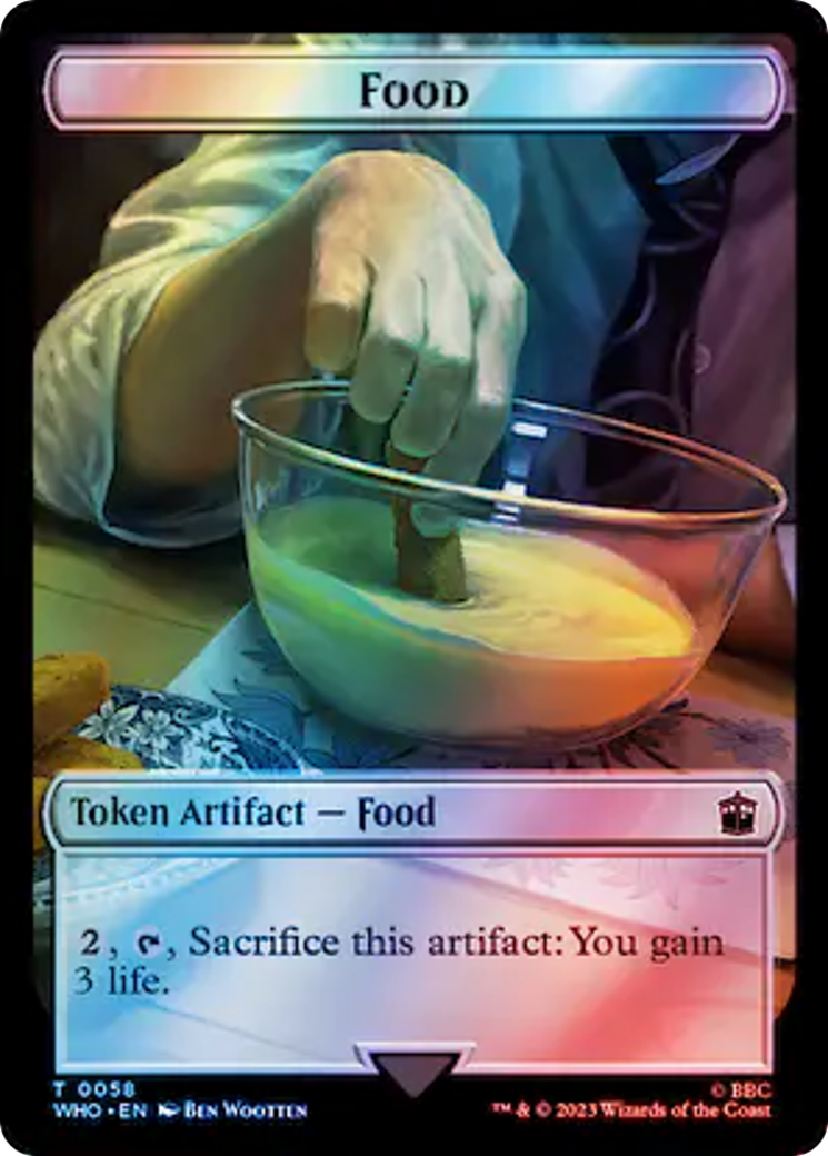 Alien Angel // Food (0058) Double-Sided Token (Surge Foil) [Doctor Who Tokens] | Devastation Store