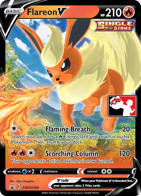 Flareon V (SWSH149) [Prize Pack Series One] | Devastation Store