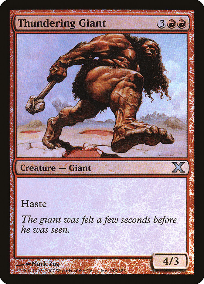 Thundering Giant (Premium Foil) [Tenth Edition] | Devastation Store