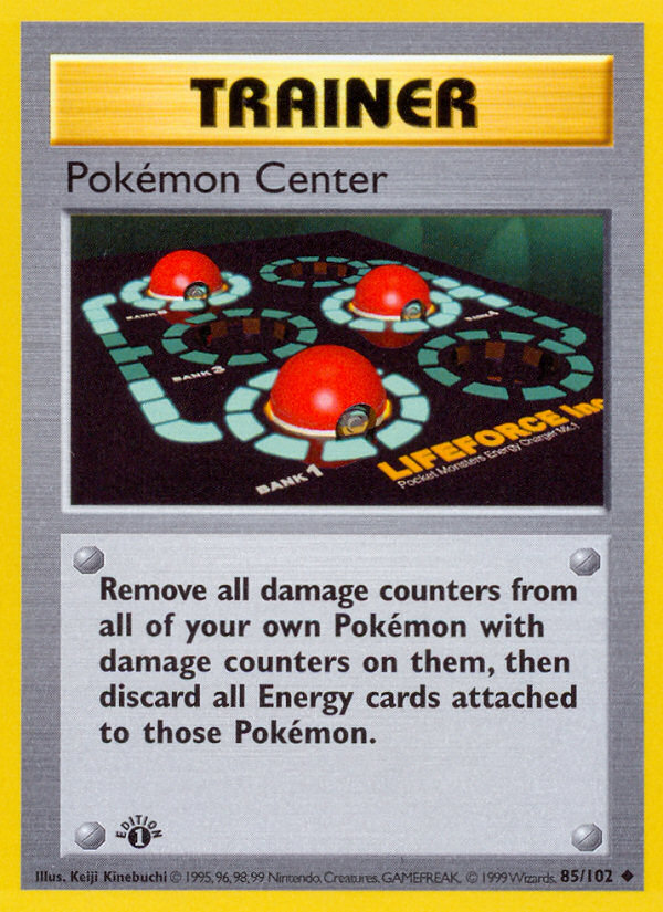 Pokemon Center (85/102) (Shadowless) [Base Set 1st Edition] | Devastation Store