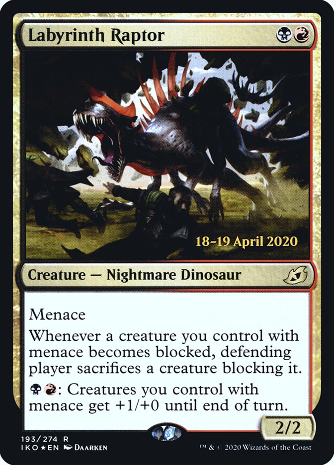 Labyrinth Raptor  [Ikoria: Lair of Behemoths Prerelease Promos] | Devastation Store