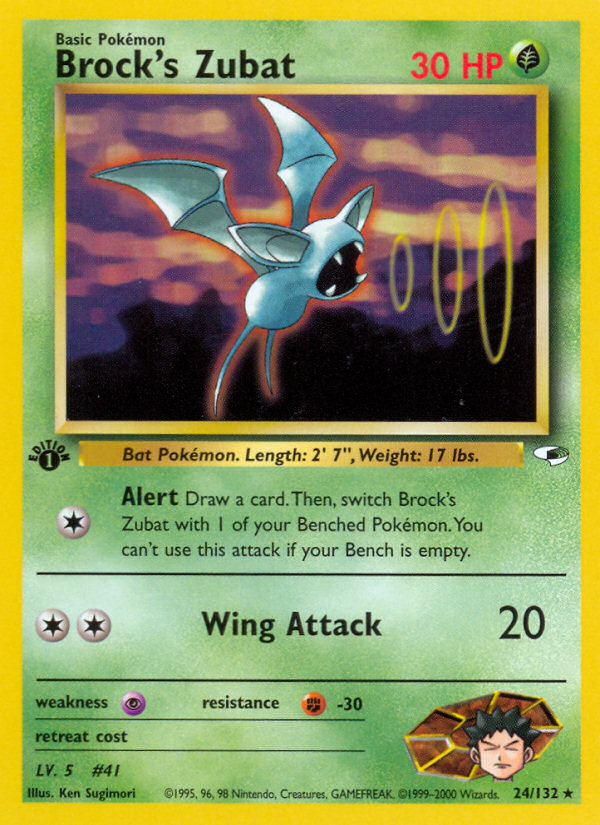 Brock's Zubat (24/132) [Gym Heroes 1st Edition] | Devastation Store