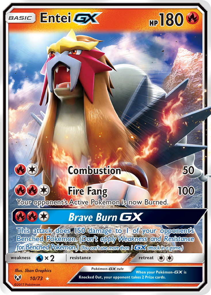 Entei GX (10/73) [Sun & Moon: Shining Legends] | Devastation Store